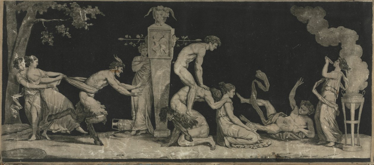 Bacchanal, The Game of Leap Frog, ca. 1785. av Laurent Guyot