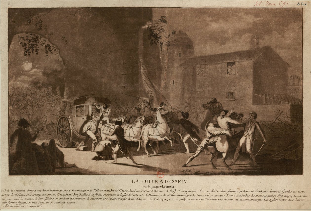 Flygningen till Varennes Flygningen till Varennes, 1791. av Laurent Guyot