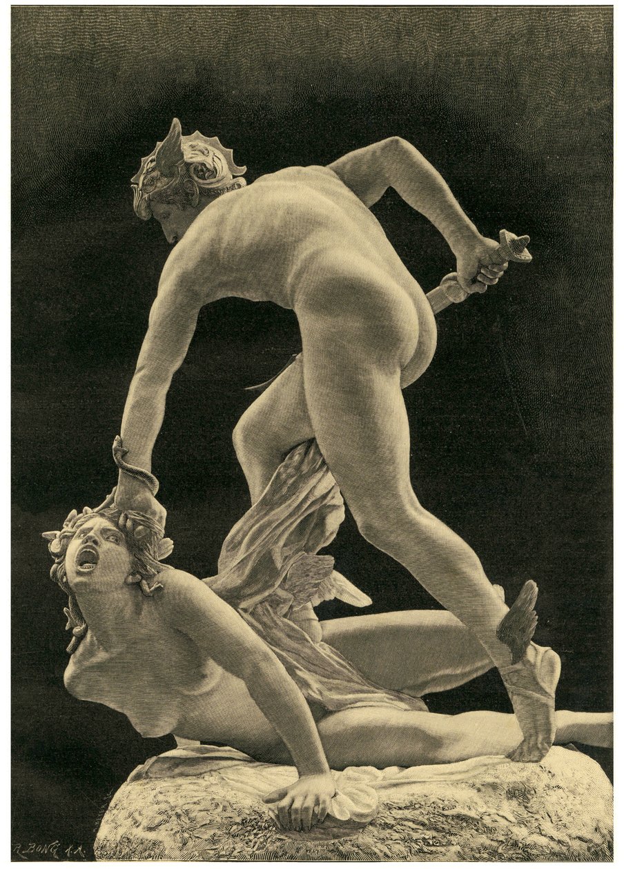 Perseus och Gorgonen, 1872 av Laurent Honore Marqueste