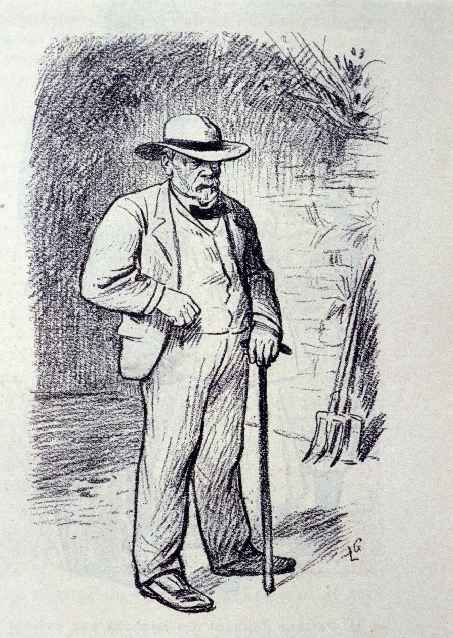 Porträtt av Louis Pasteur (1822-1895) i hans fastighet i Villeneuve-l