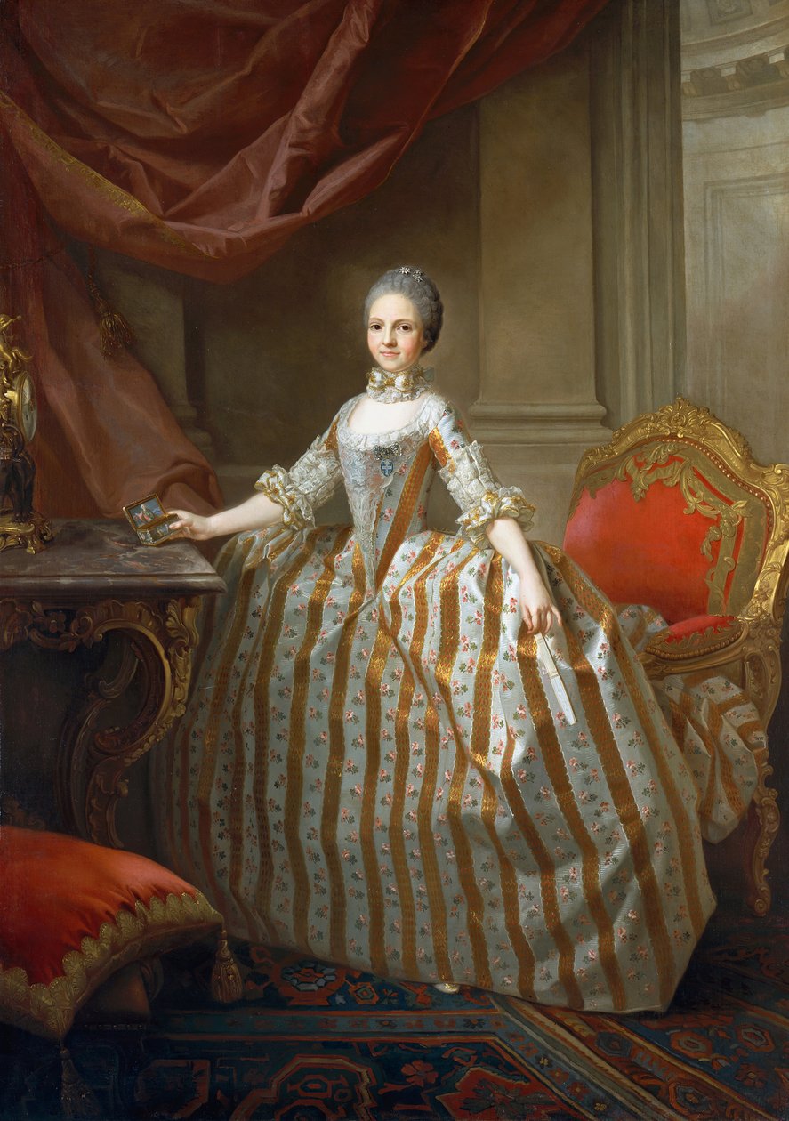 Maria Luisa av Parma 1751-1819, senare drottning av Spanien, 1765. av Laurent Pecheux