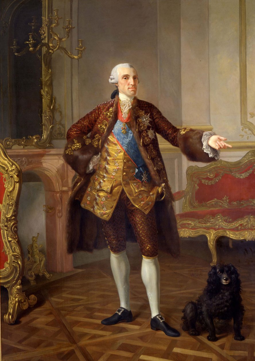 Porträtt av Filip I 1720-1765, hertig av Parma, 1765 av Laurent Pecheux