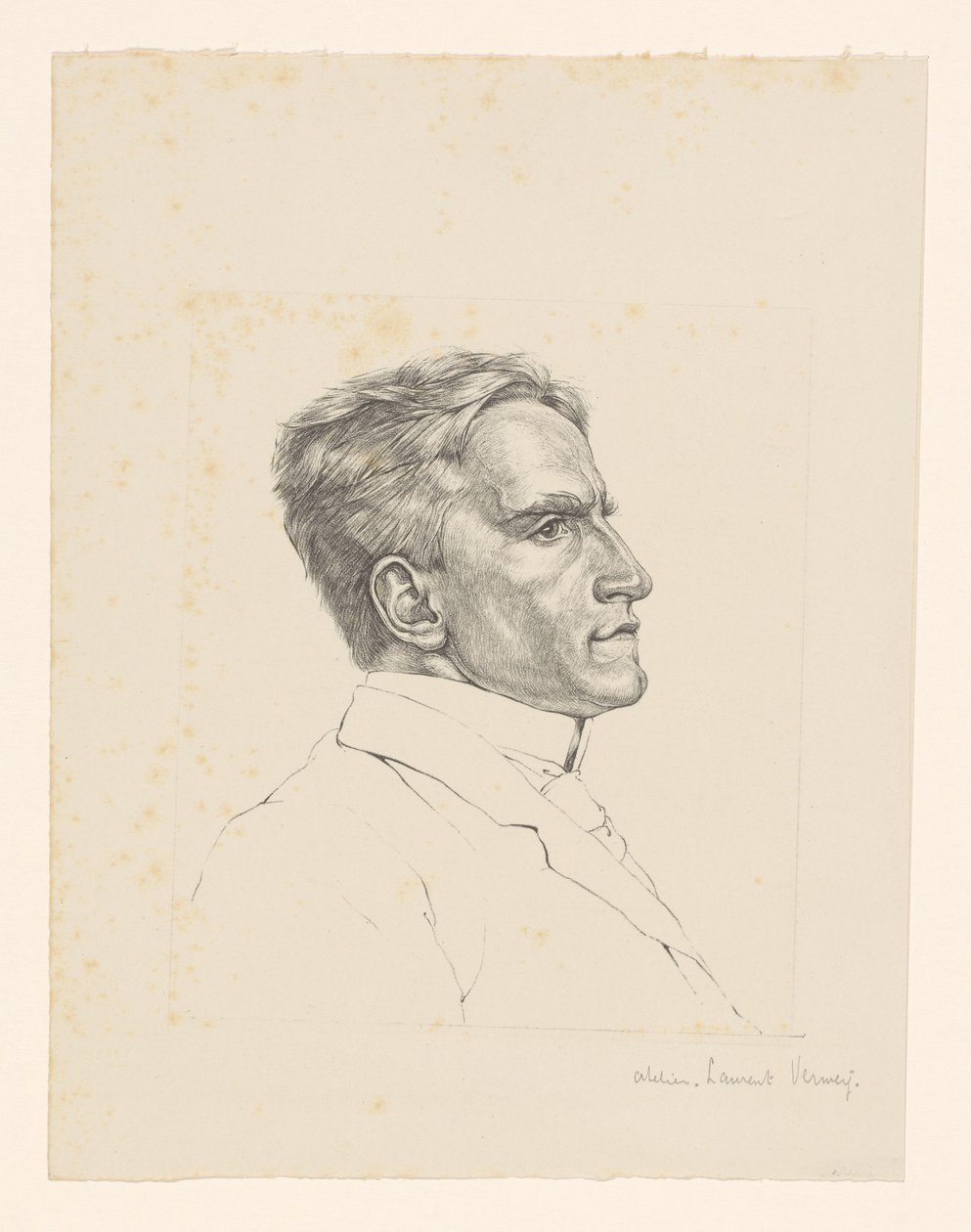 Porträtt av en okänd man av Laurent Verwey van Udenhout (workshop of)