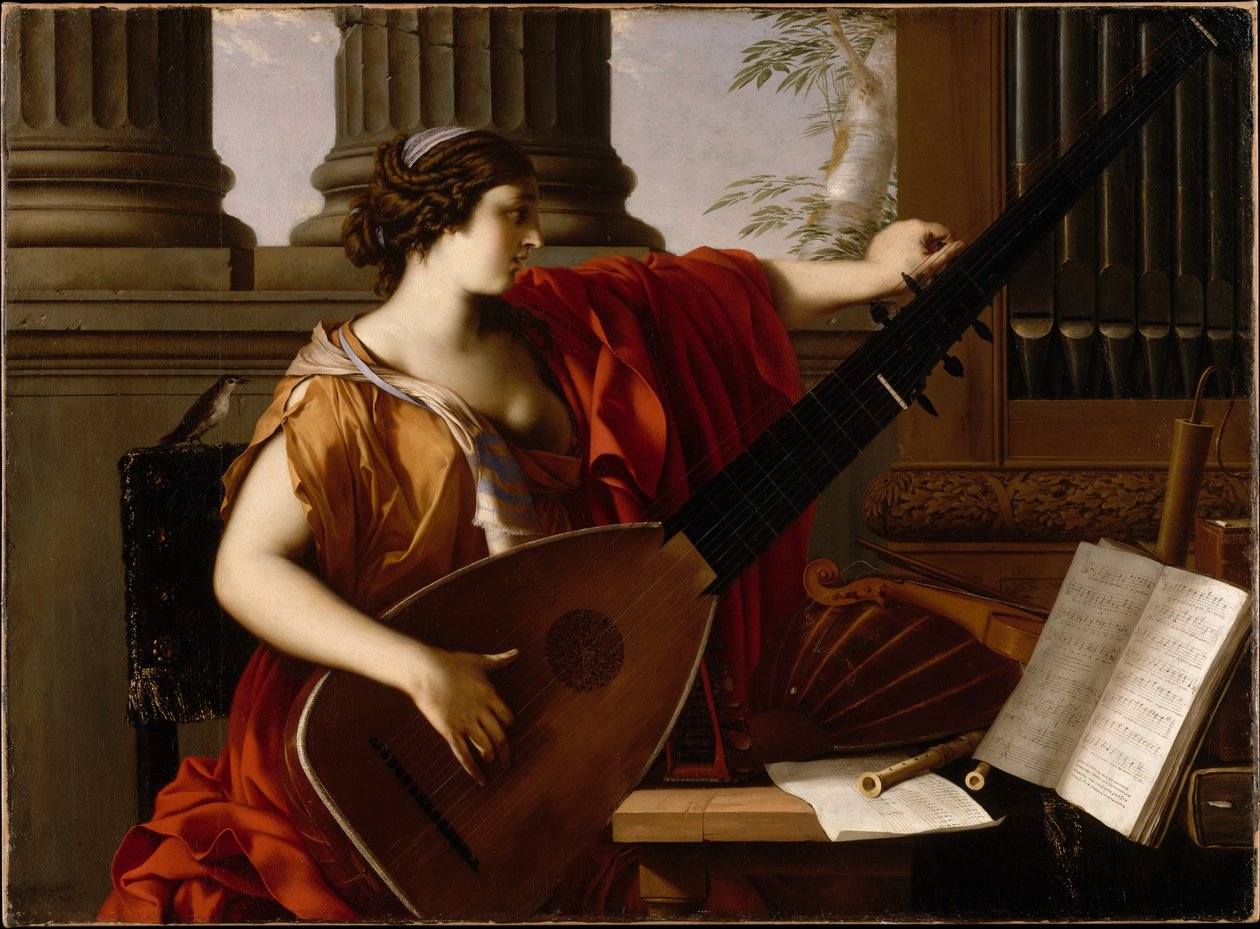 Allegori av musik av Laurent de La Hire or La Hyre