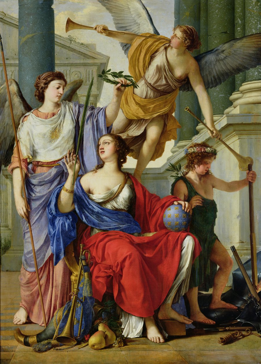 Allegori över regenten av Anne av Österrike (1601-66) 1648 av Laurent de la Hyre