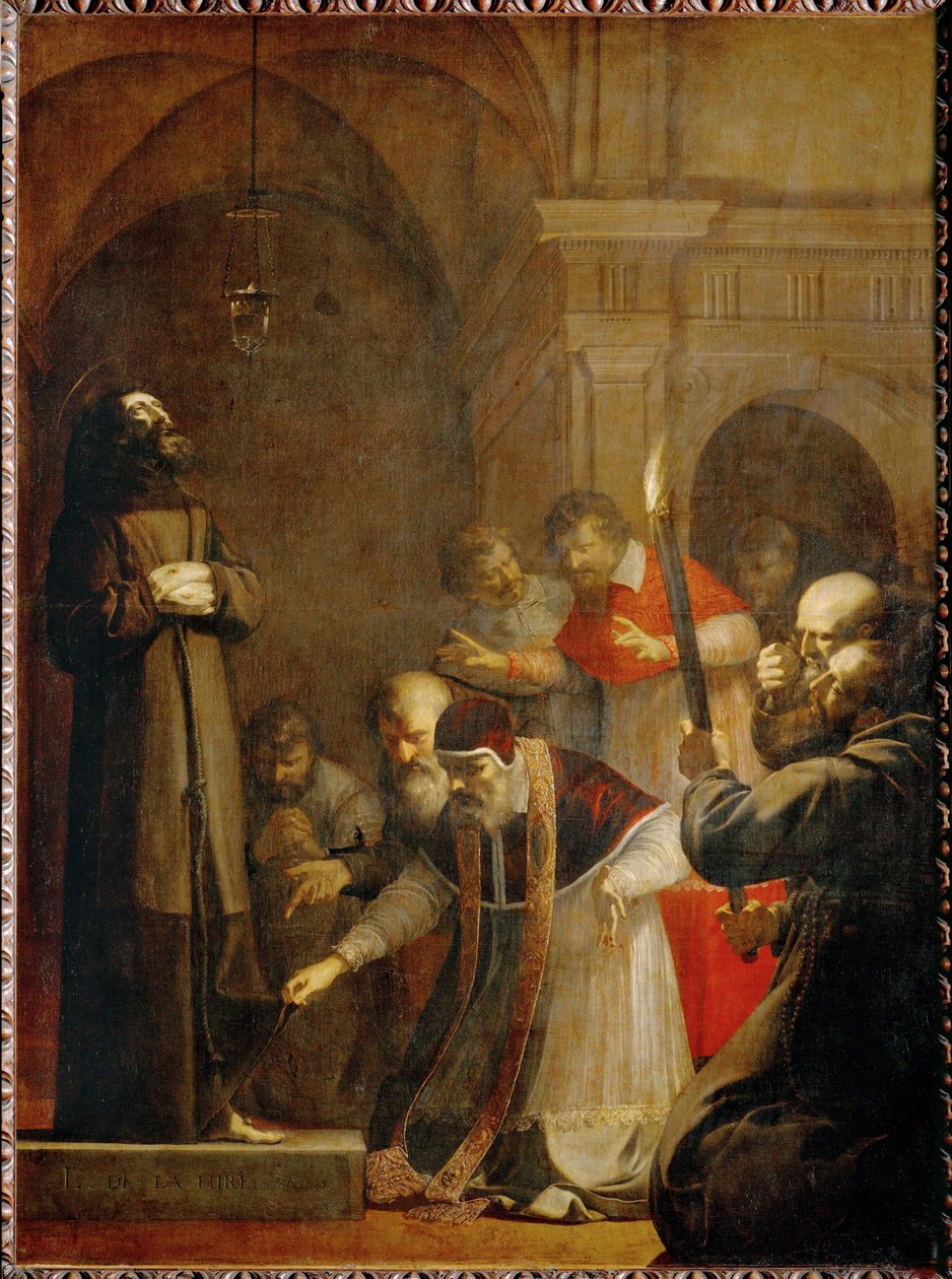 Påve Nikolaus V, 1449... av Laurent de La Hire or La Hyre
