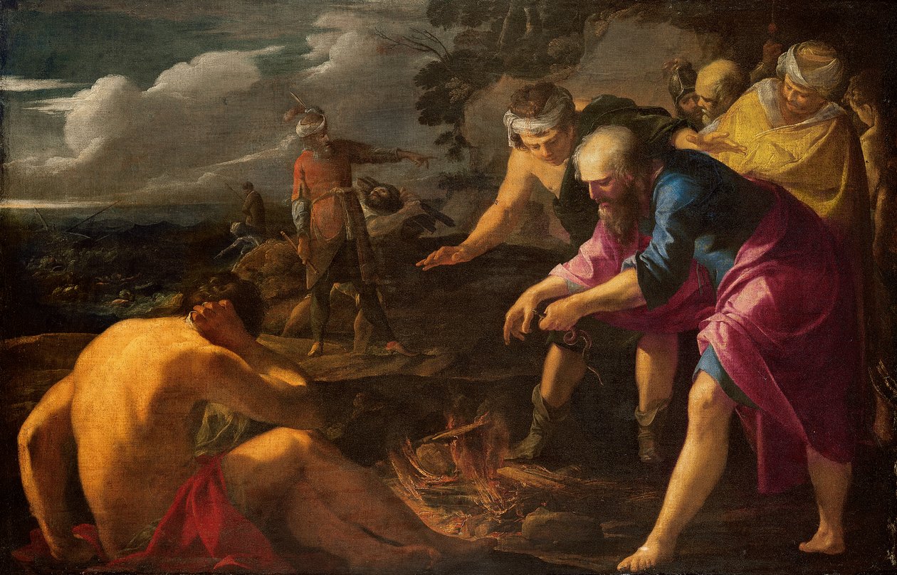 Saint Paul förliste på Malta av Laurent de la Hyre