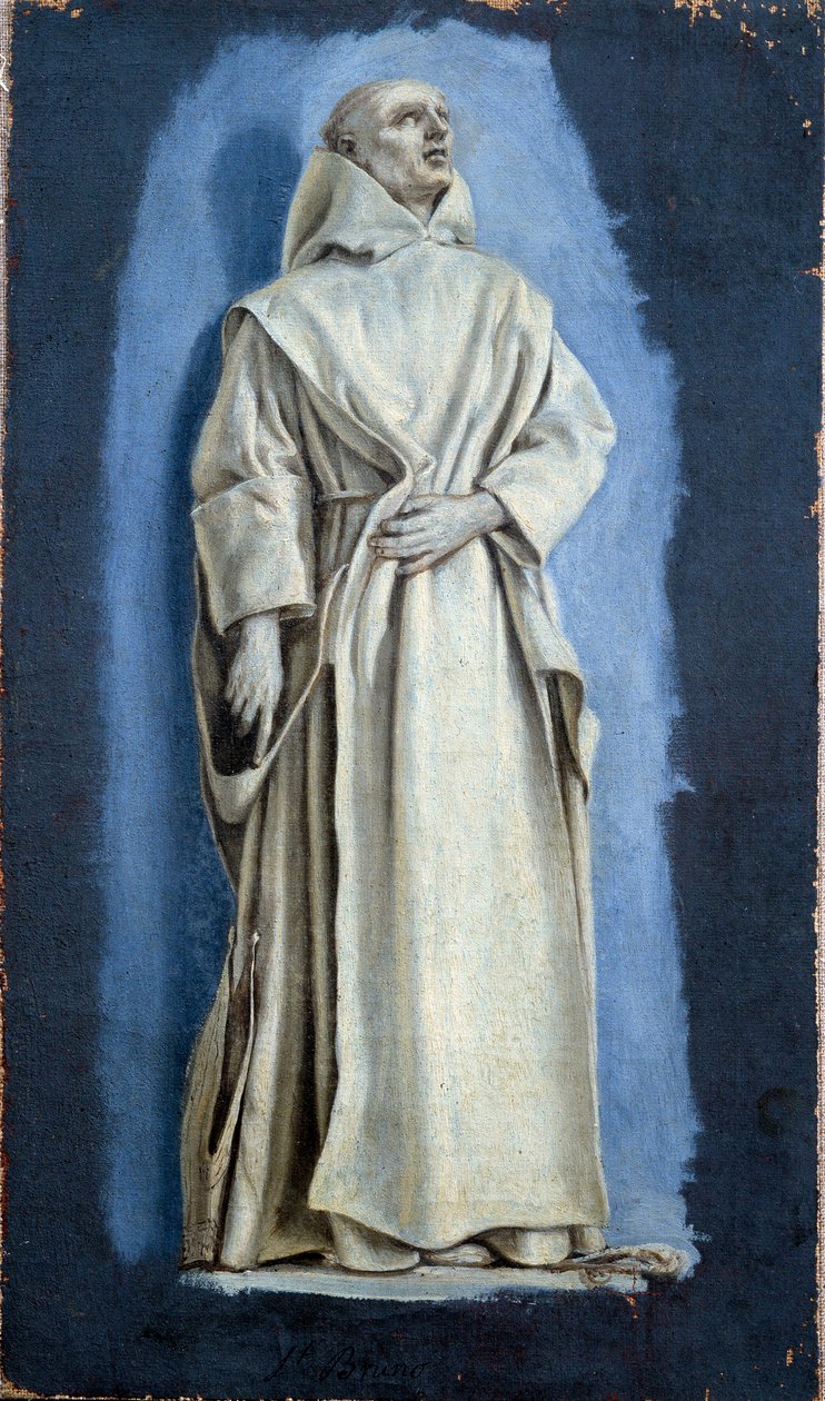 Saint Bruno Målning på duk av Laurent de La Hyre (1606-1656) 1600-talets sön. 0,37 x 0,21 m Paris. Louvren av Laurent de la Hyre