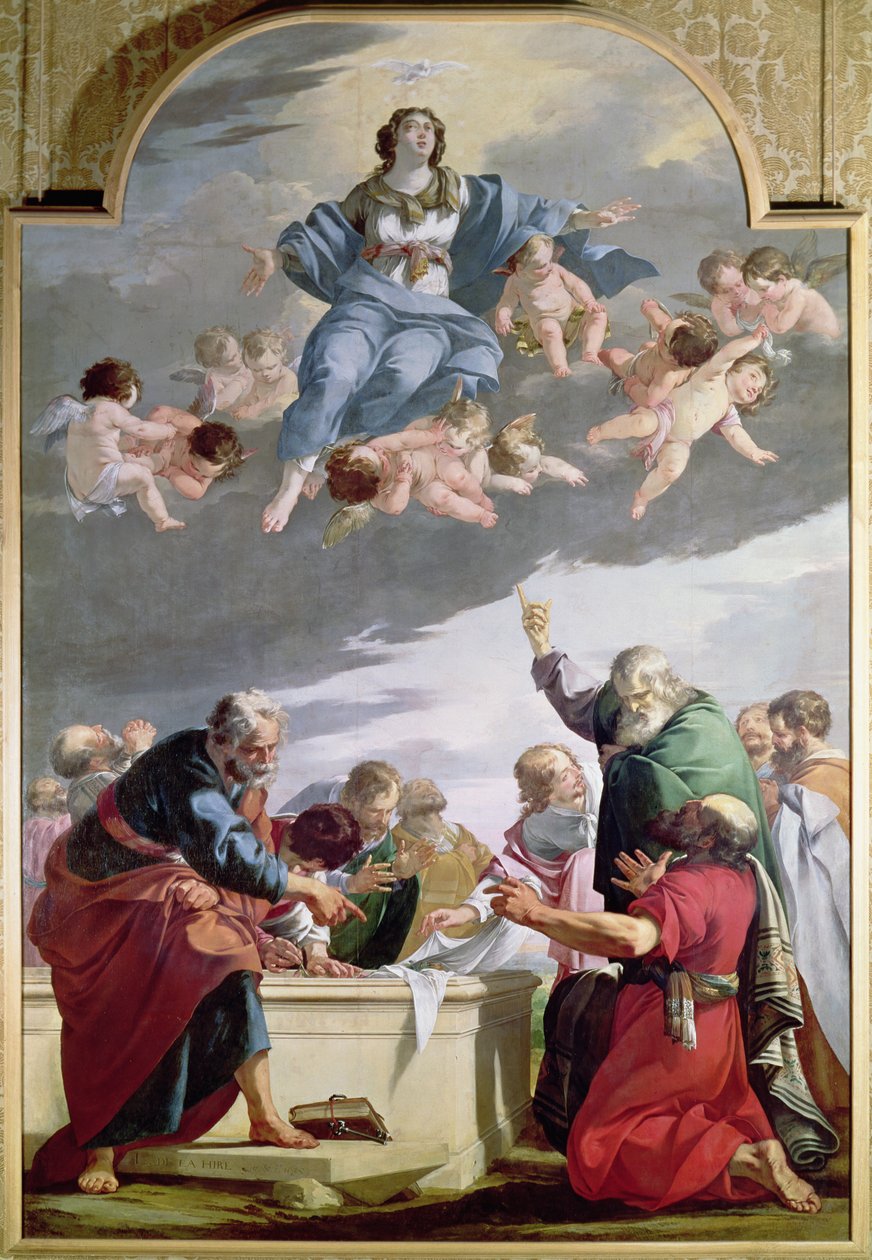 Jomfruens himmelfart, 1635 swed av Laurent de la Hyre