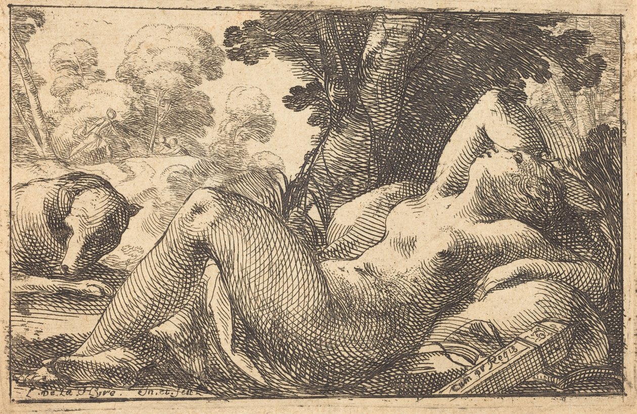 Diana Liggande av Laurent de la Hyre