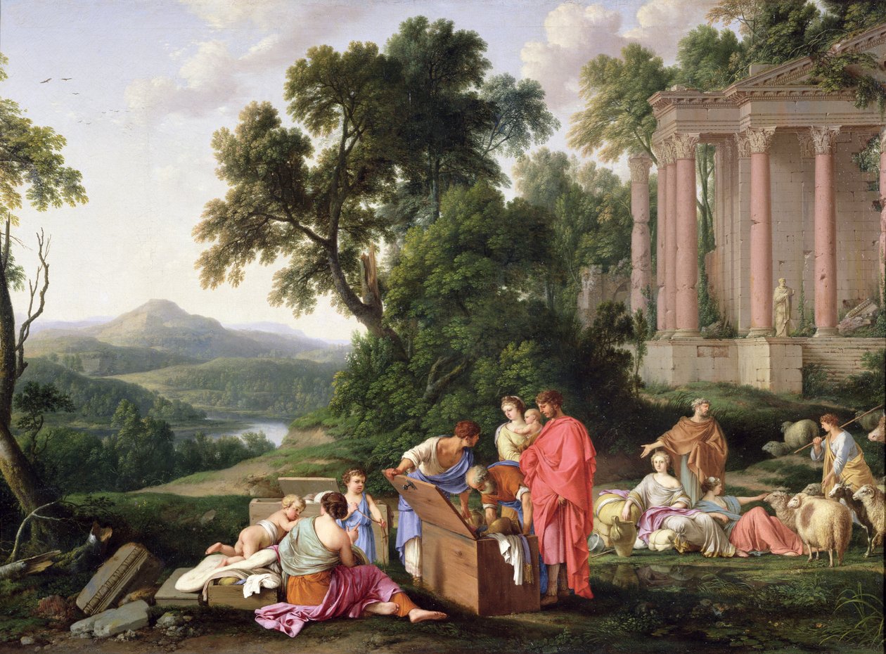 Laban söker efter idolerna, 1647 av Laurent de la Hyre