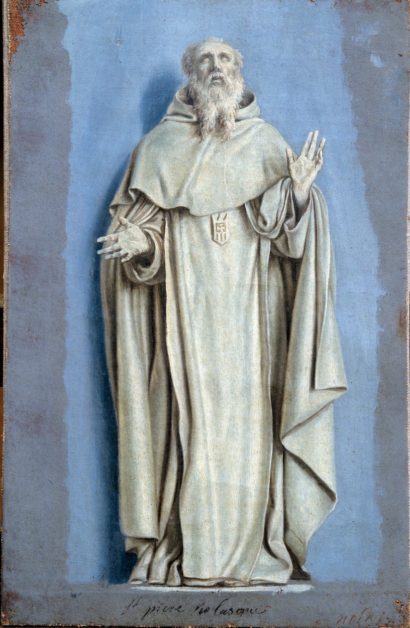 Saint Pierre Nolasque (1189-1256) i extas Målning med camaieu på duk av Laurent de La Hyre (1606-1656) 1600-talets sön. 0,36 x 0,23 m Paris. Louvren av Laurent de la Hyre