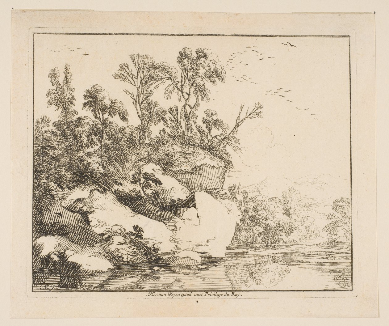 The Covered Rocks, 1640. av Laurent de la Hyre