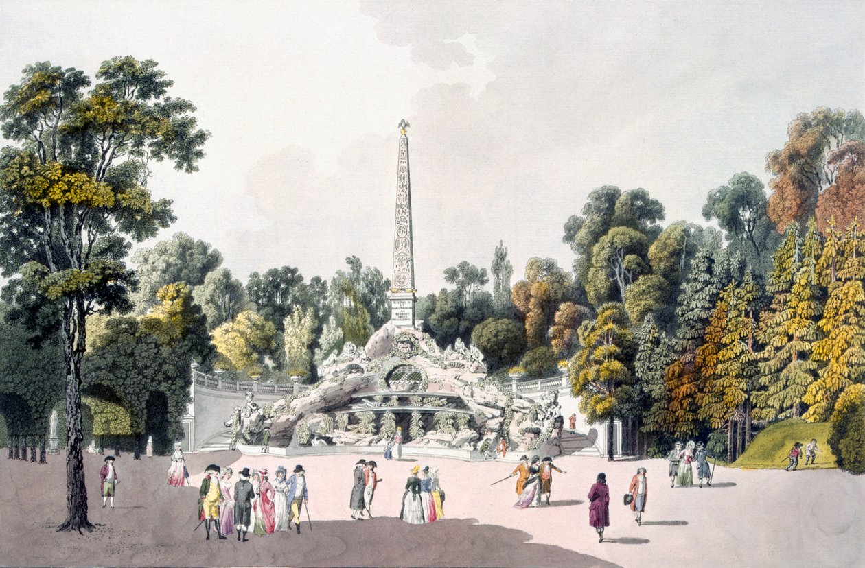 Utsikt över trädgården vid slottet Schönbrunn, Wien, 1790-talet av Laurenz Janscha