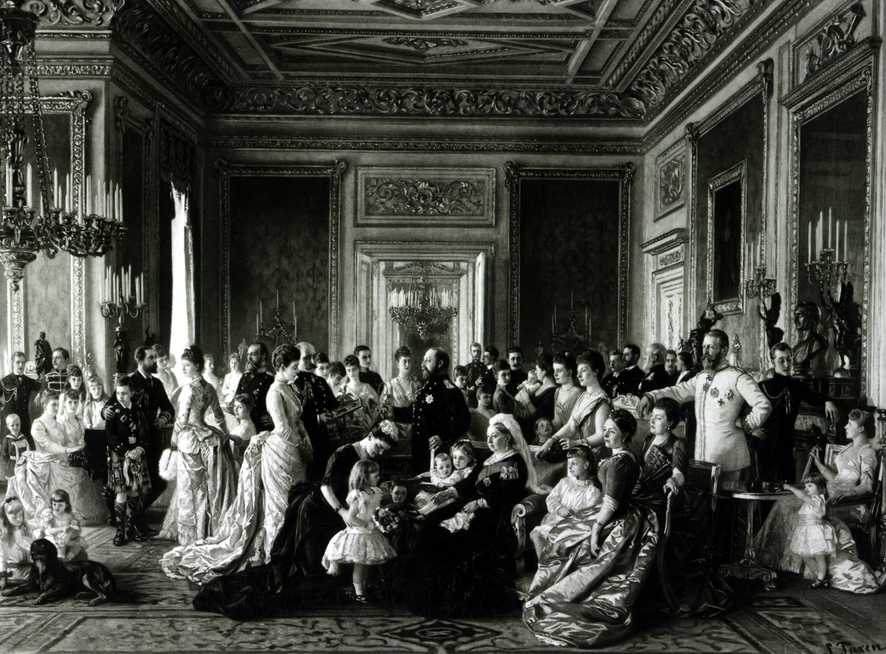 Drottning Victorias familj, 1887 av Laurits Regner Tuxen