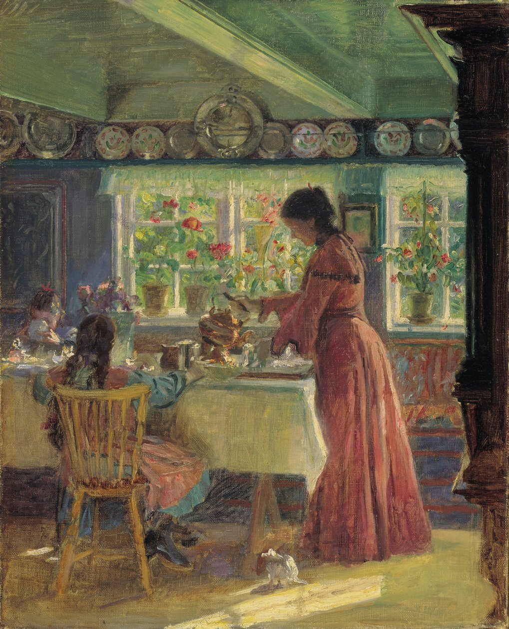 Pouring the morning coffee av Laurits Regner Tuxen