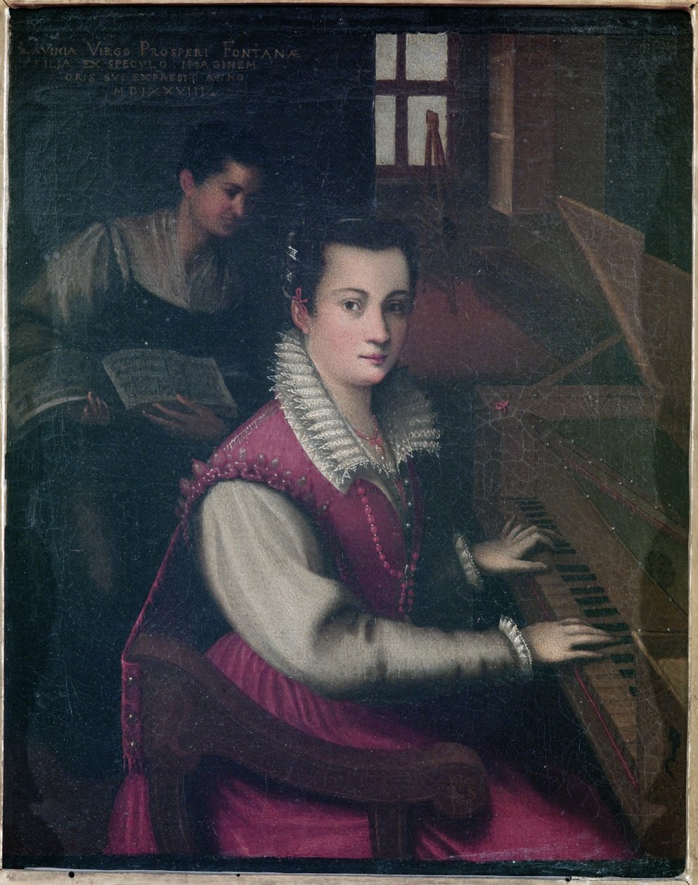 Självporträtt, 1578 (olja utan duk) av Lavinia Fontana