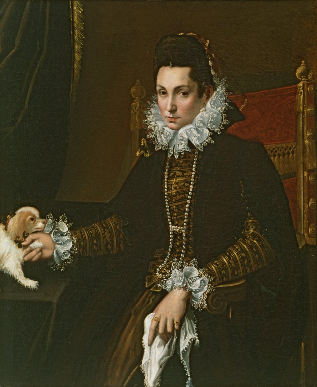 Porträtt av Ginevra Aldrovandi Hercolani som änka, sent 1590-tal av Lavinia Fontana