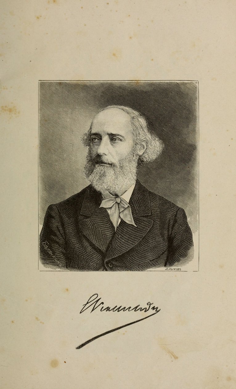 Porträtt av Eugene Viollet-le-Duc 1814-1879, 1879. av Lavr Lavrovich Belyankin