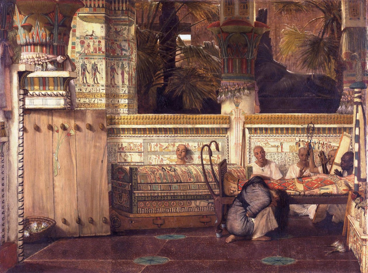 De Egyptische weduwe av Lawrence Alma Tadema