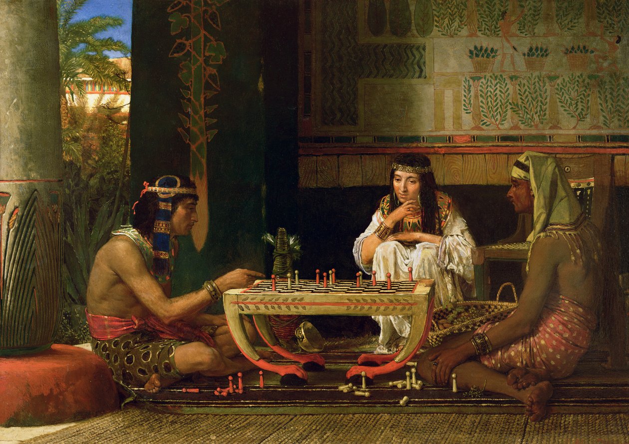 Egyptiska schackspelare, 1865 av Lawrence Alma Tadema