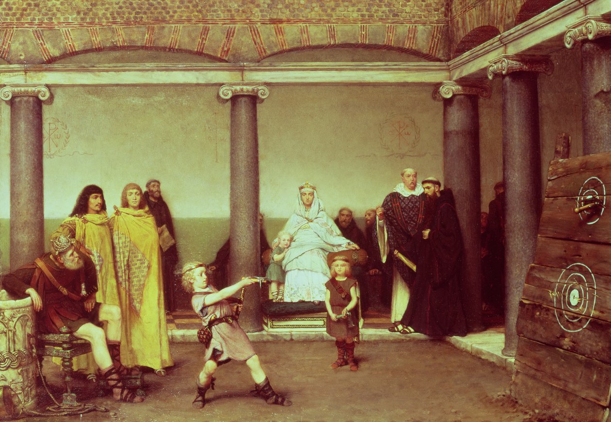 The Education of the Children of Clothilde och Clovis, 1868 av Lawrence Alma Tadema