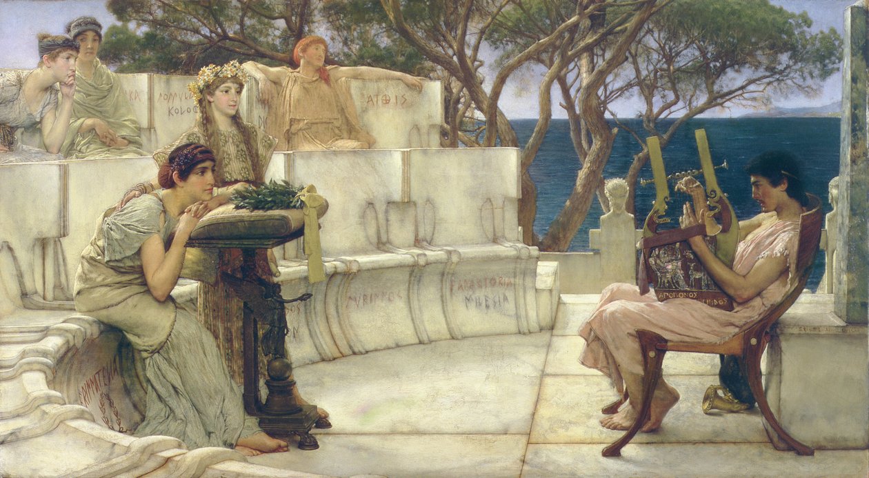 Sappho och Alcaeus, 1881 av Lawrence Alma Tadema