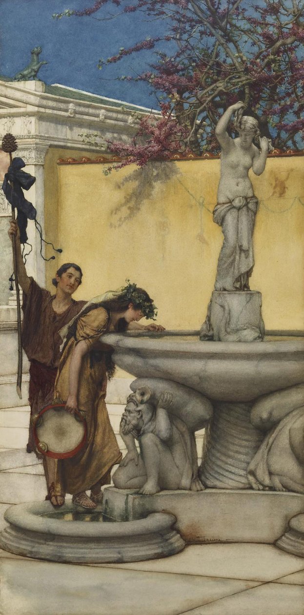 Twixt Venus och Bacchus, 1882 (wc på papper) av Lawrence Alma Tadema