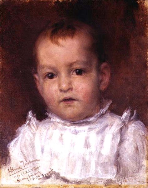 Porträtt av mästare John Alfred Parsons Millet av Lawrence Alma Tadema