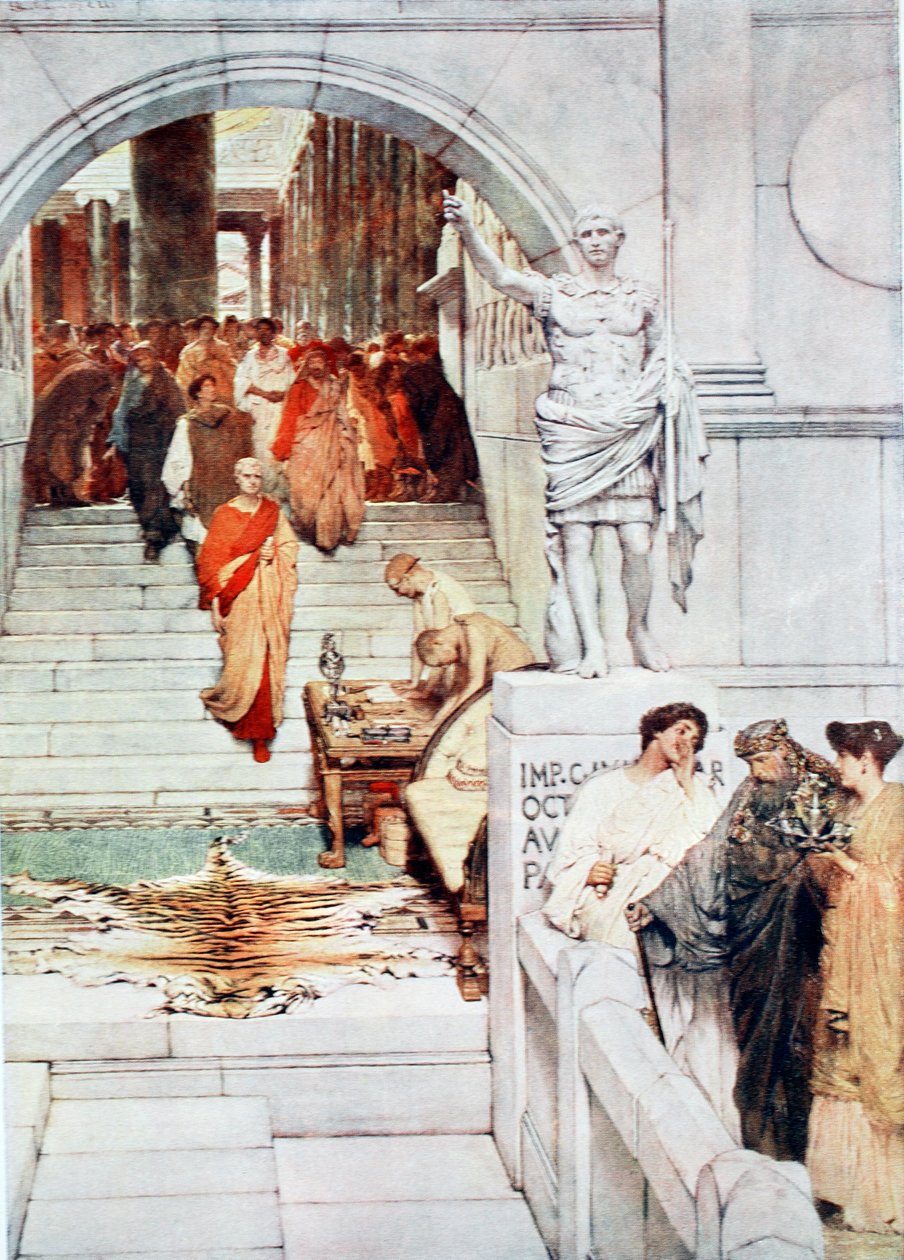 Agrippas besök hos Augustus, illustration från 