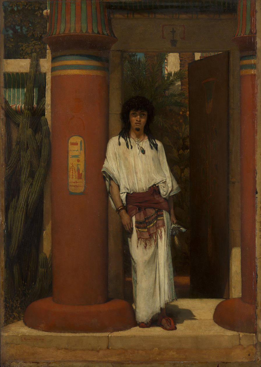 En egyptier i en dörröppning, 1865. av Lawrence Alma Tadema