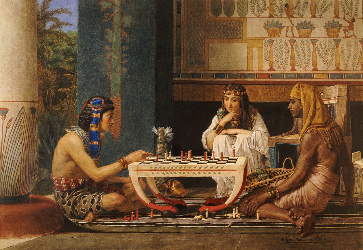 Egyptiska schackspelare, 1868 av Lawrence Alma Tadema