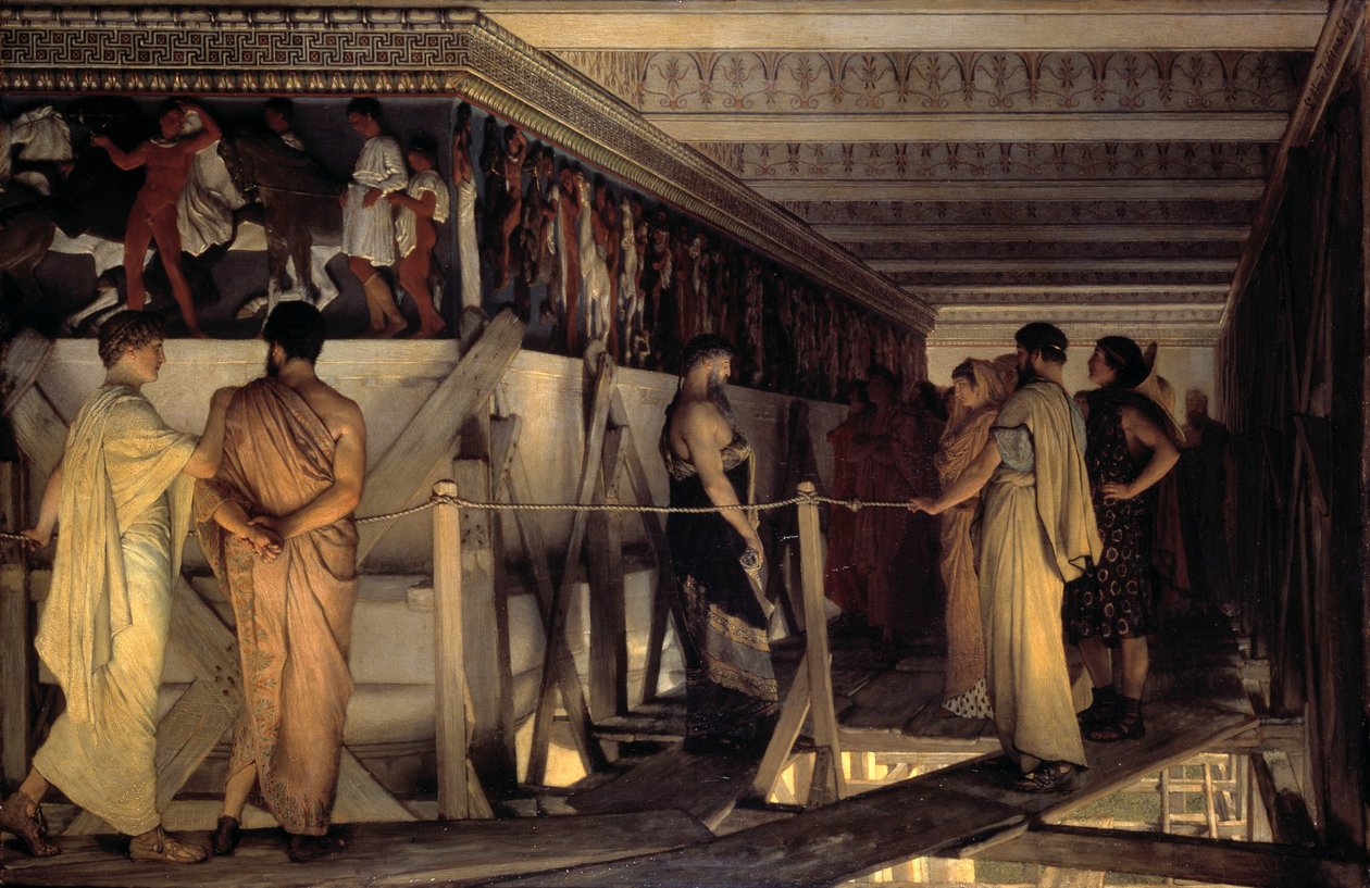 Pheidias och Parthenons frise av Lawrence Alma Tadema