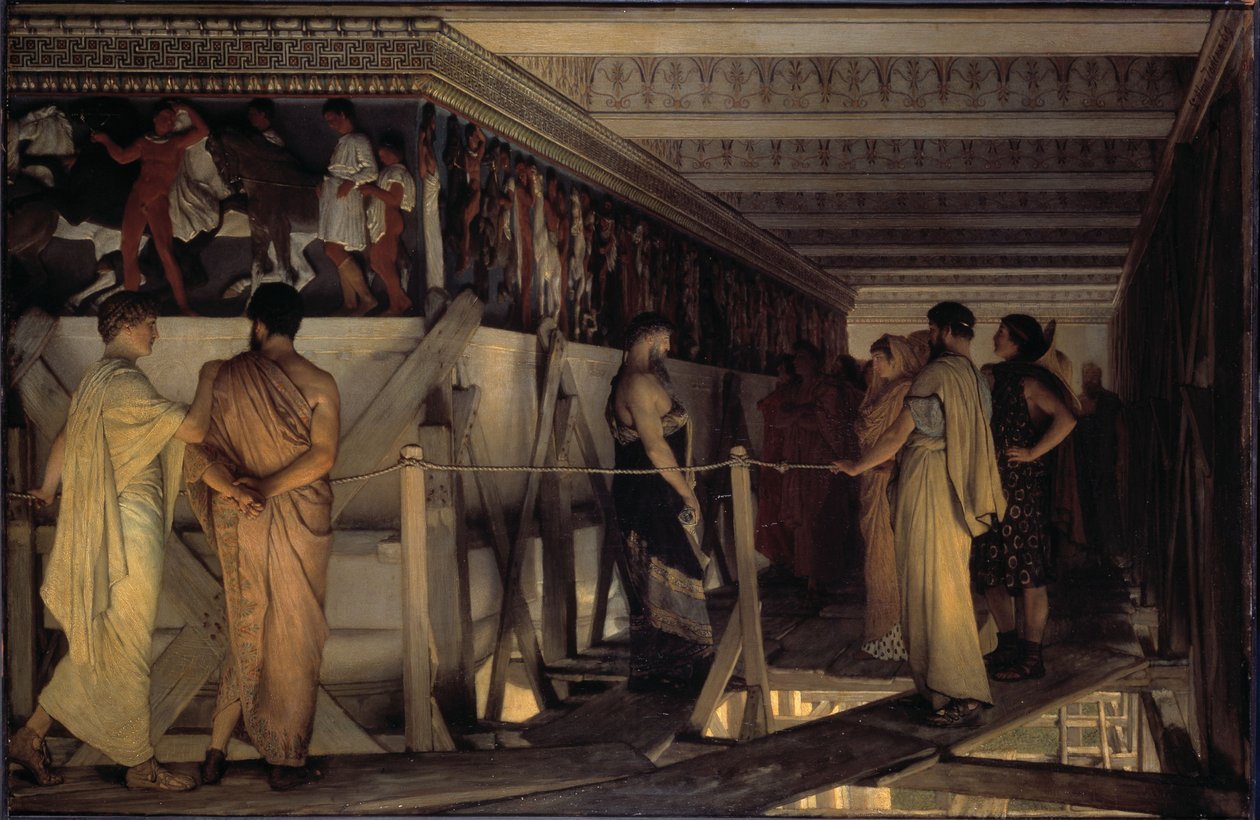 Pheidias and the Frieze of the Parthenon, Aten, 1868 av Lawrence Alma Tadema