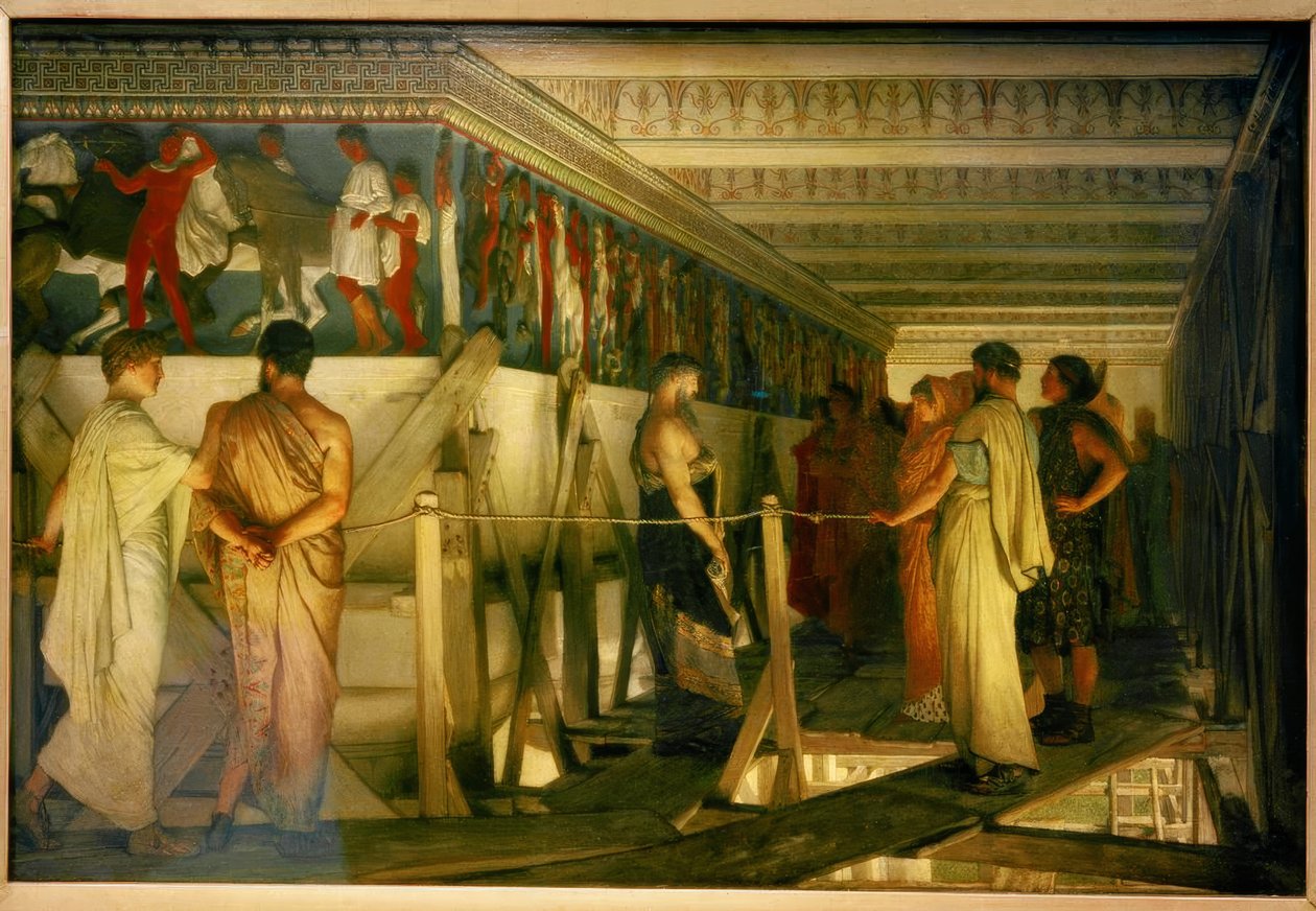 Phidias och Parthenonfrisen av Lawrence Alma Tadema