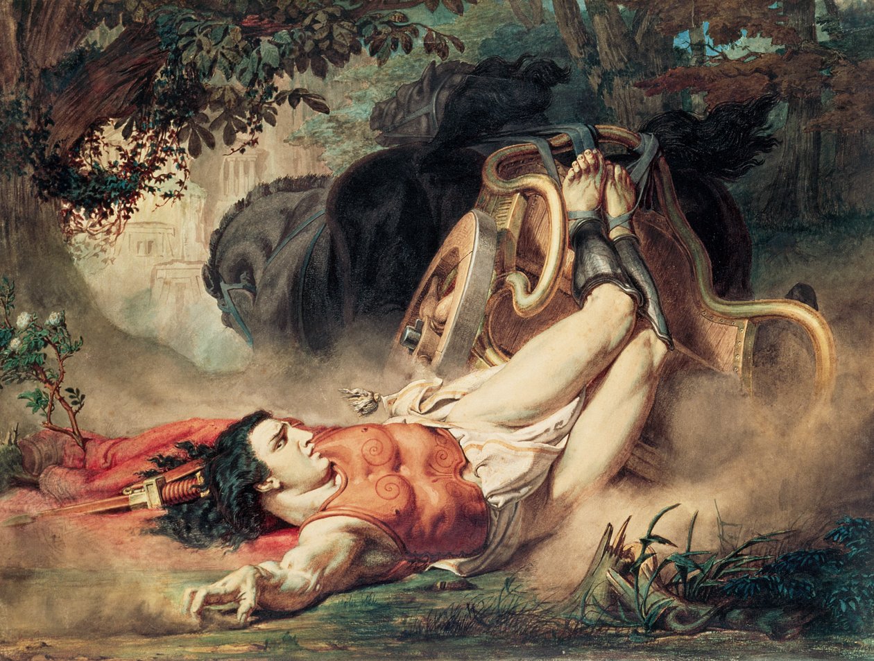Hippolytes död, 1860 av Lawrence Alma Tadema
