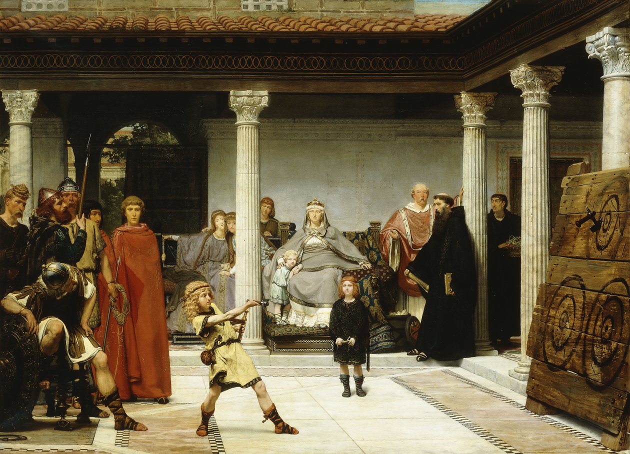 Utbildningen av Clovis barn av Lawrence Alma Tadema