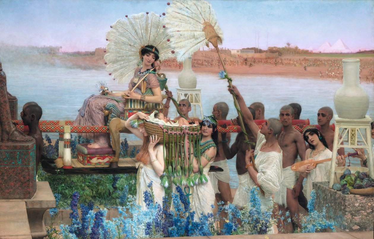 Upptäckten av Moses av Lawrence Alma Tadema