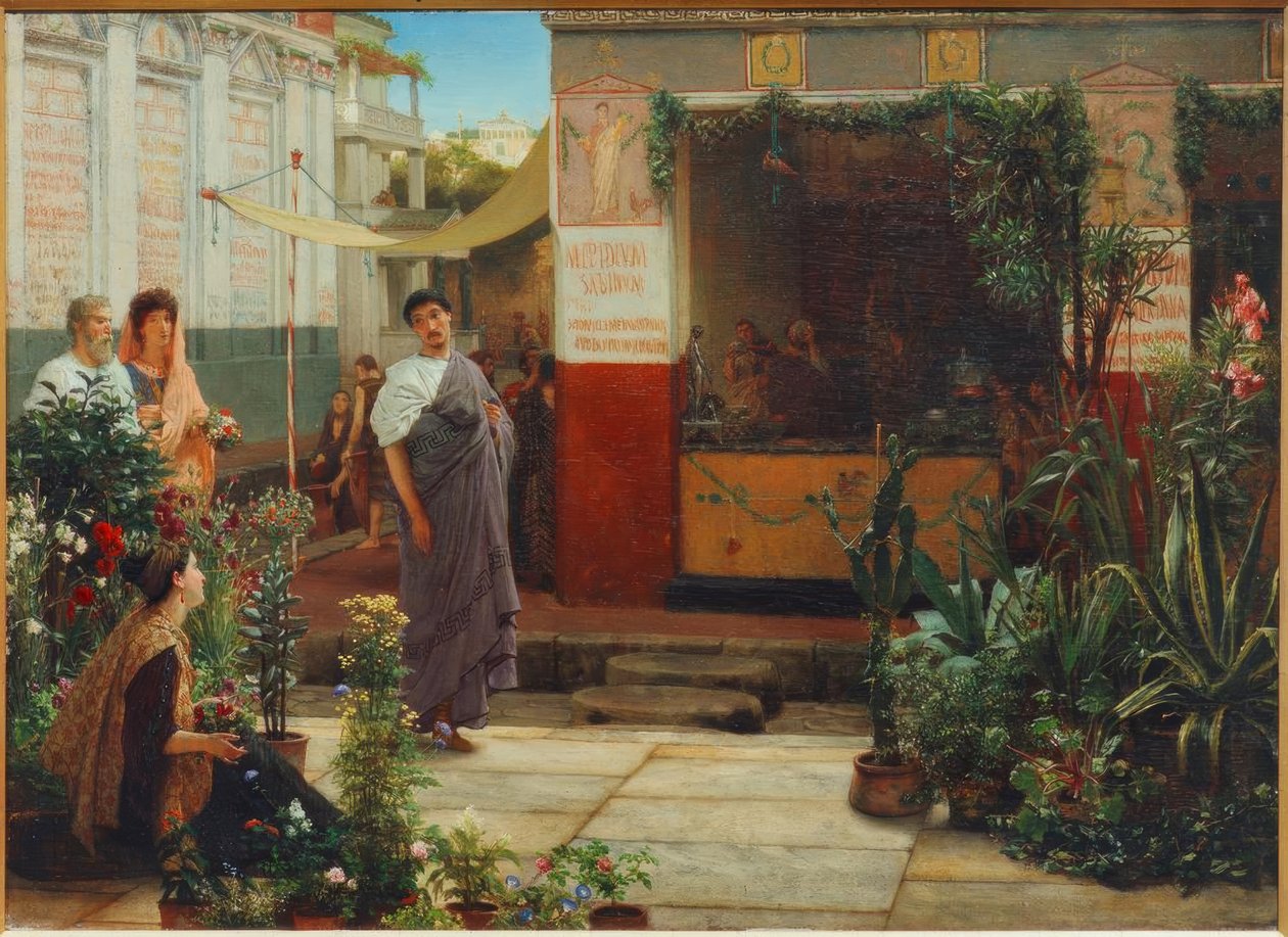 Blomstermarknaden av Lawrence Alma Tadema