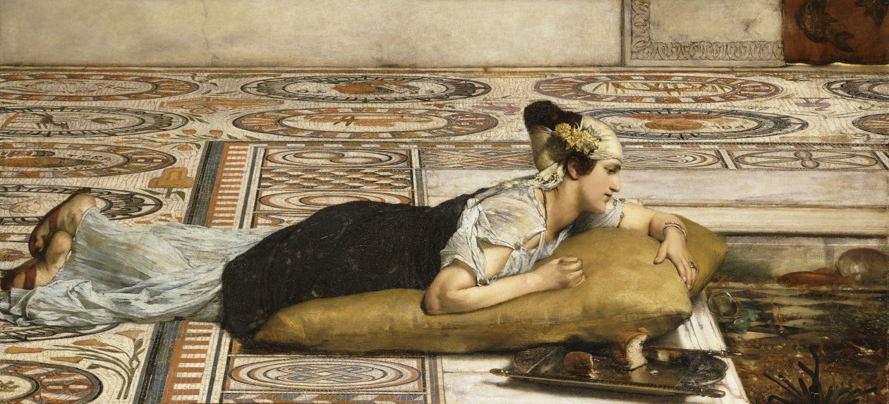 Vattenhusdjur: Guldfisk, 1874 av Lawrence Alma Tadema
