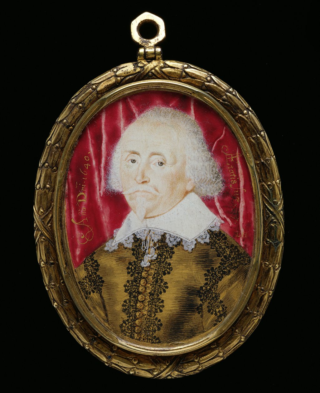 Porträttminiatyr av en okänd man, 1640 (wc på veläng) av Lawrence Hilliard