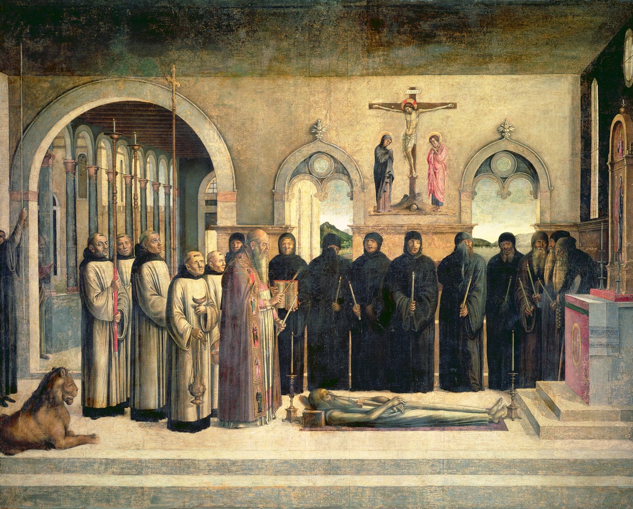 Den helige Hieronymus begravning, ca 1470-1472 av Lazzaro Bastiani