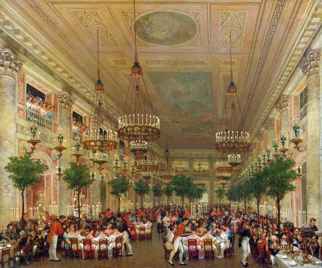 Fest på Tuilerierna för att fira Leopold I:s (1790-1865) bröllop med prinsessan Louise av Orleans (1812-50) 1832 av Le Baron Attalin