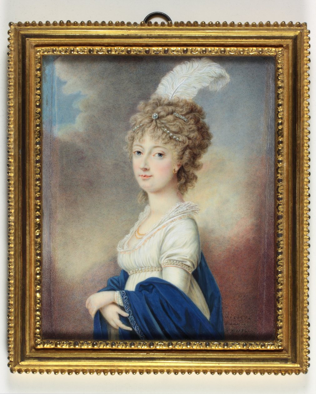 Marie-Therese-Charlotte, hertiginna av Angouleme (emalj) av Le Chevalier De Beaumont