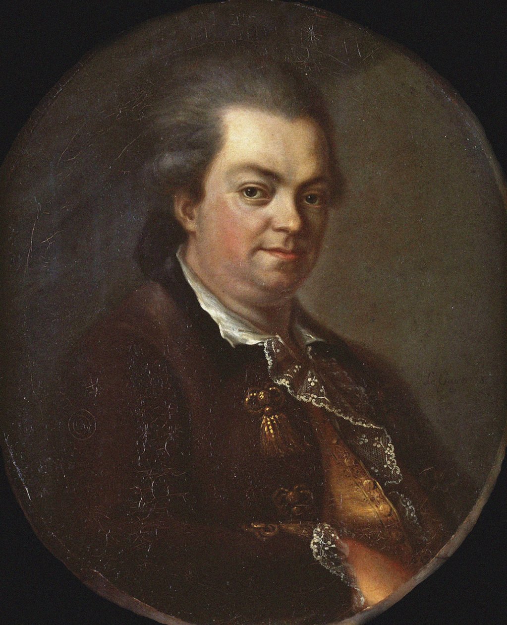 Porträtt av Joseph (Giuseppe) Balsamo, kallad Alessandro, greve av Cagliostro (1743-1795), äventyrare och grundare av en frimurarrit kallad egyptisk - av Le Gay (aktiv 1778-1804) olja på duk av Le Gay