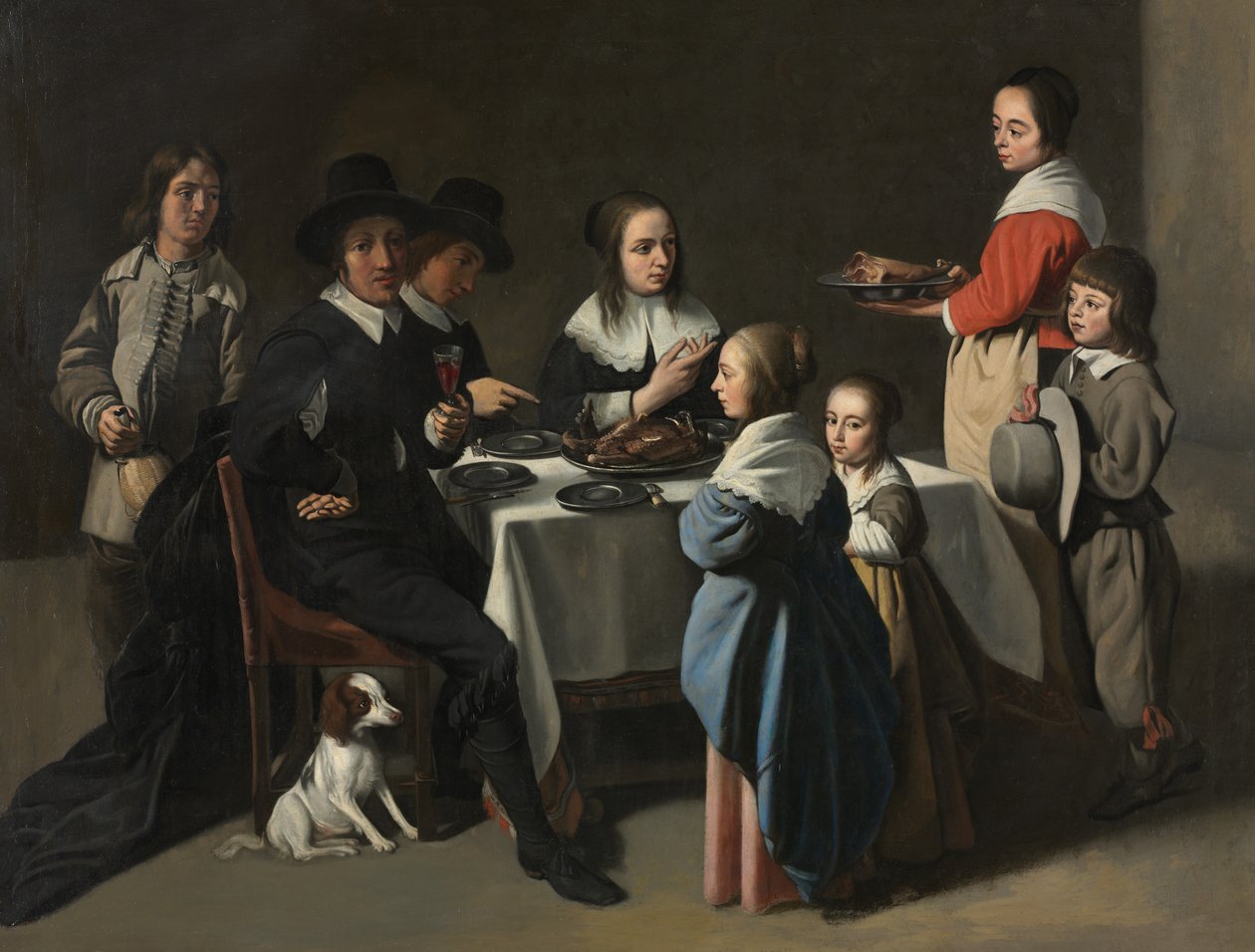 En familjemåltid, ca 1645-55 av Le Nain Brothers