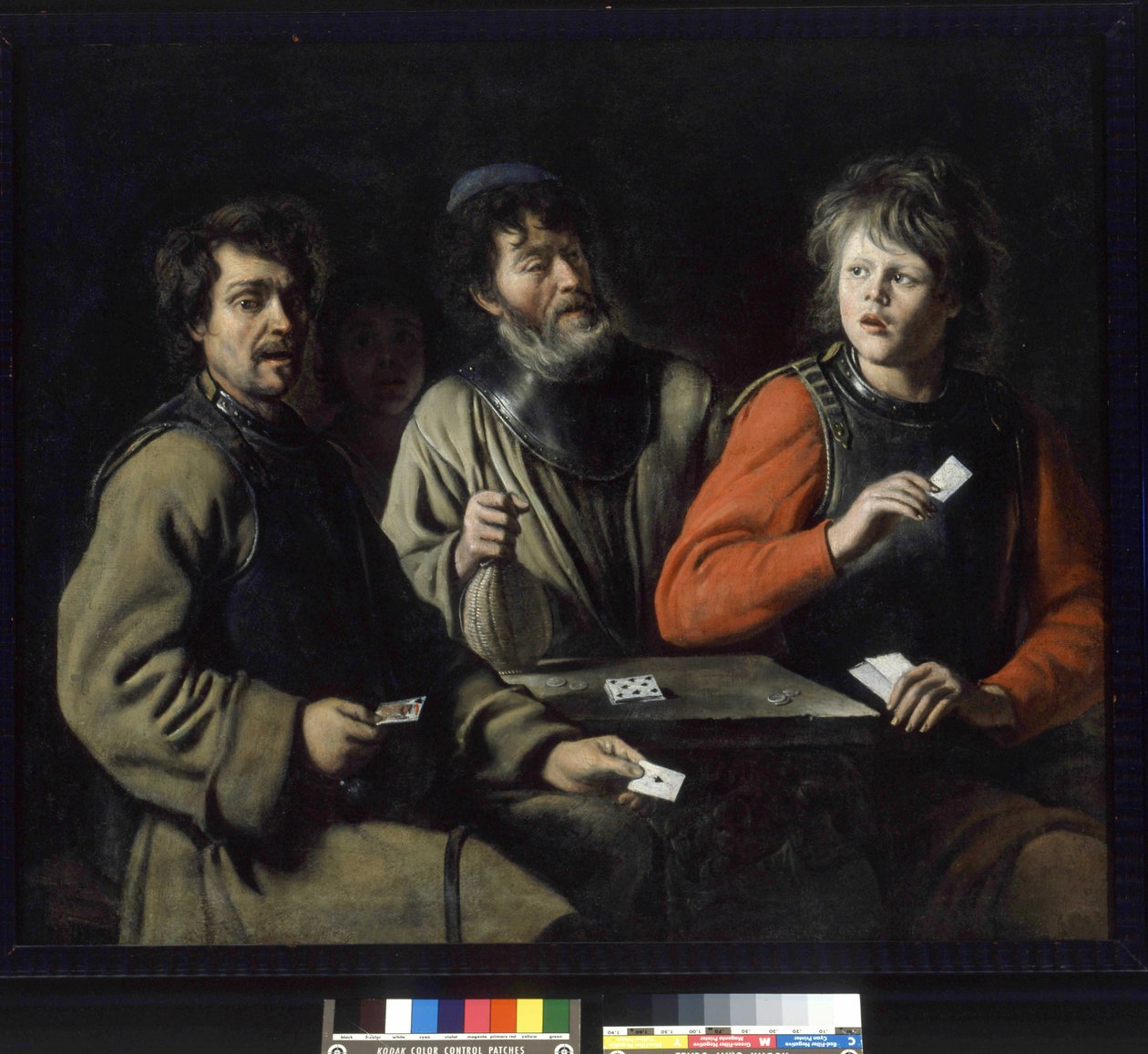 Kortspelare (olja på duk) av Le Nain Brothers