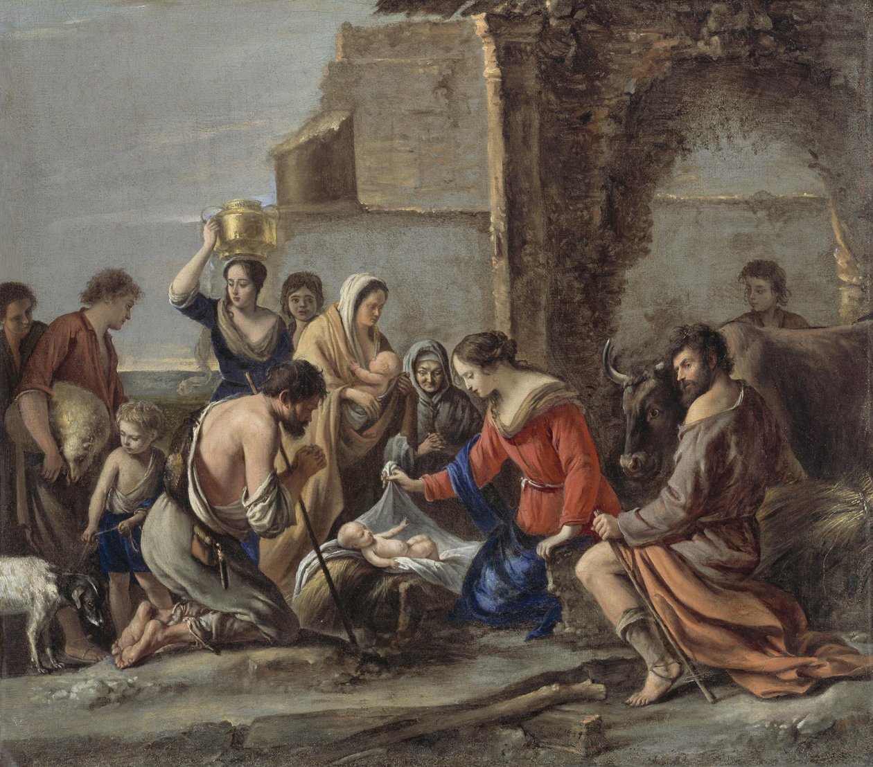 Le Nain - Herdarnas tillbedjan, 1644 av Le Nain Brothers