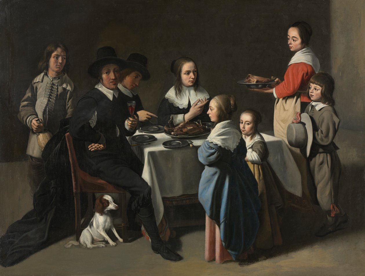En familjemåltid, c. 1645-55 eller senare. av Le Nain family