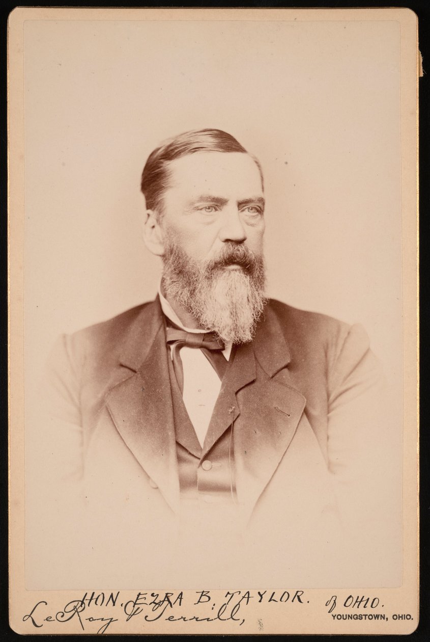 Porträtt av Ezra Booth Taylor 1823-1912, före 1896. av Le Roy and Terrill